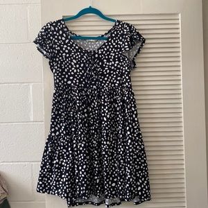 Black and white babydoll dress.